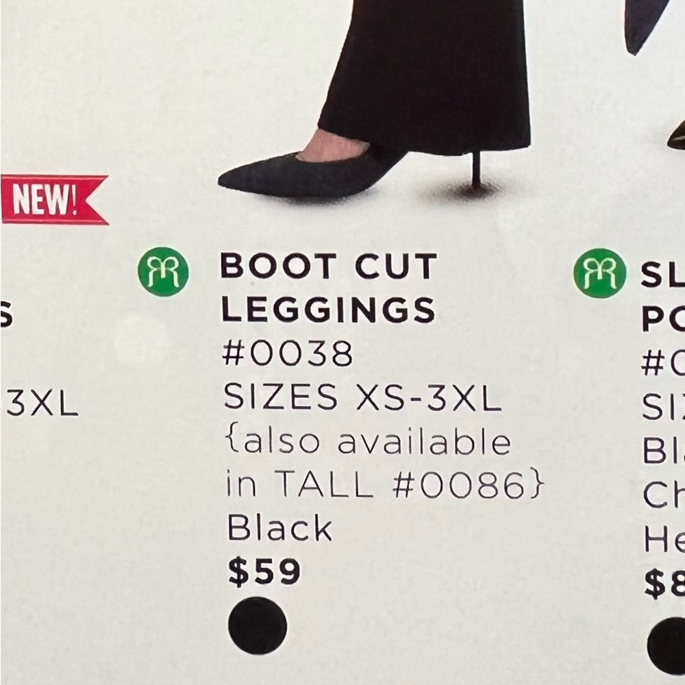 Brand new Ruby Ribbon Large Bootcut Leggings